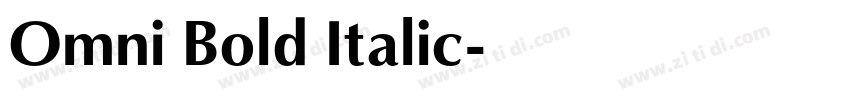Omni Bold Italic字体转换